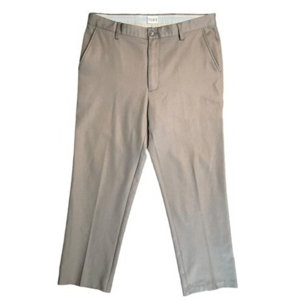 FootJoy FJ Gray Stretch Flat Front  Tennis Golf Chino Pants Men‎ 36/L32 Vietnam